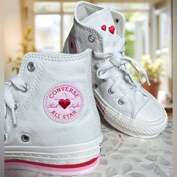 Converse Chuck Taylor All-Star CTAS Embroidered Hi-top Valentines Shoes Sneakers - Picture 2 of 14